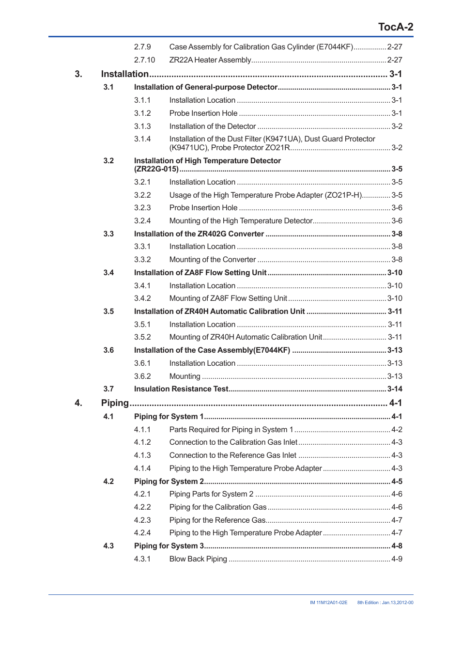 Toca-2 | Yokogawa Integral Oxygen Analyzer ZR202 User Manual | Page 10 / 190