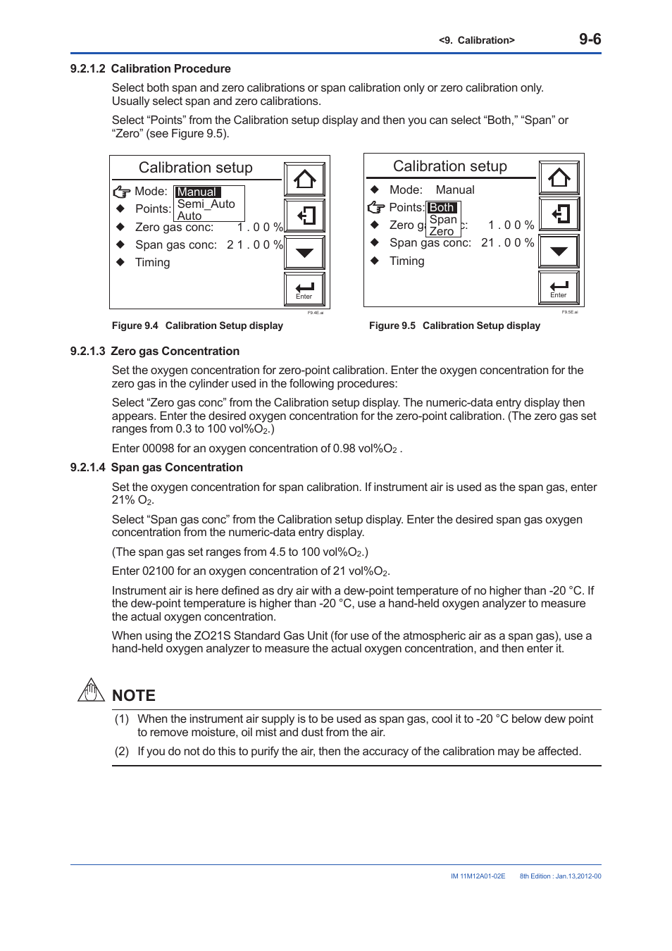 Calibration setup | Yokogawa Integral Oxygen Analyzer ZR202 User Manual | Page 134 / 190