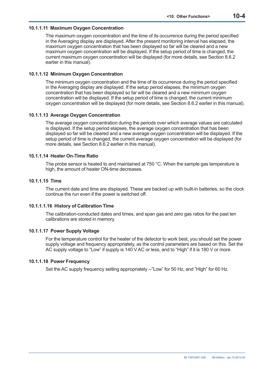Yokogawa Integral Oxygen Analyzer ZR202 User Manual | Page 142 / 190