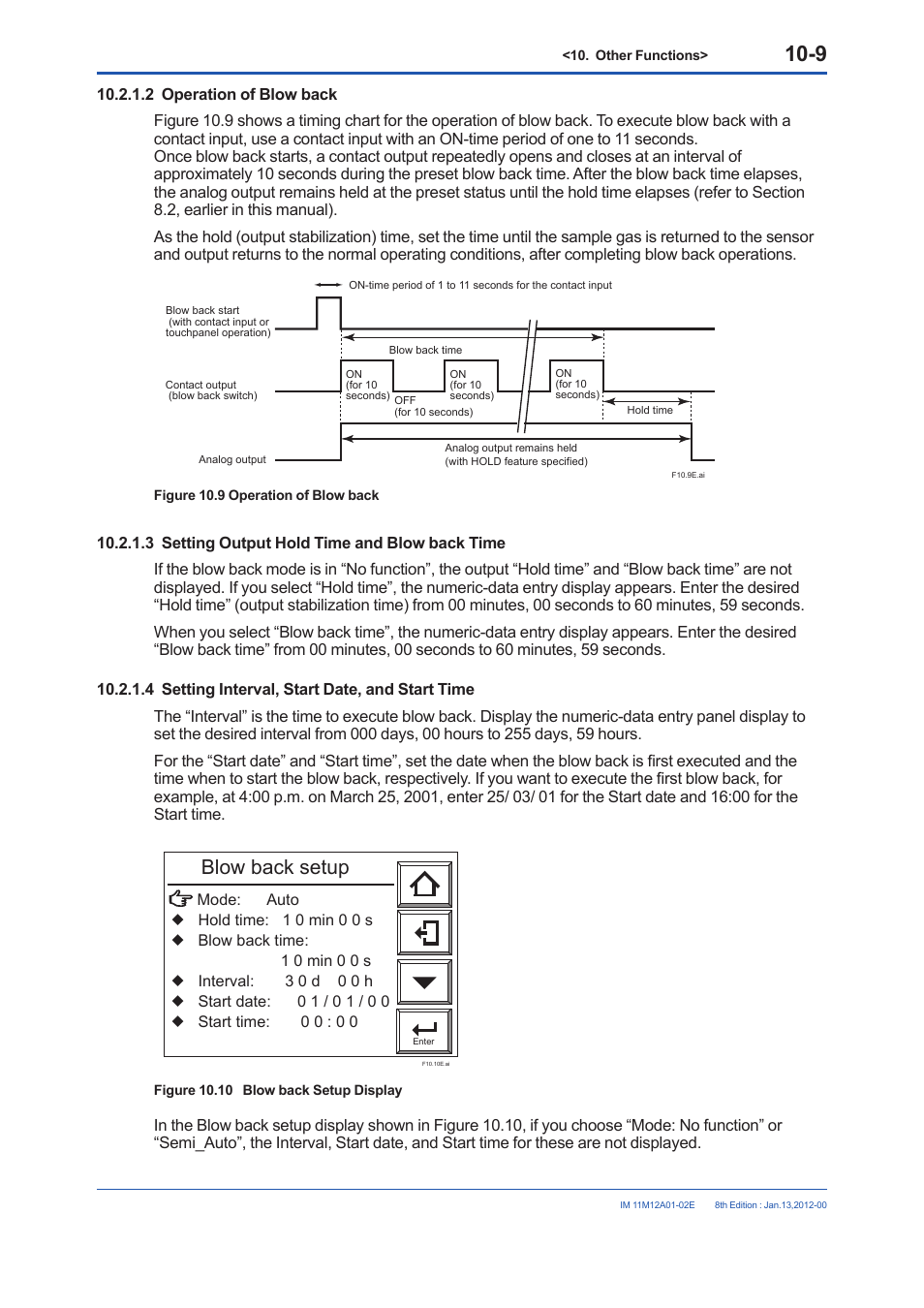 Blow back setup | Yokogawa Integral Oxygen Analyzer ZR202 User Manual | Page 147 / 190