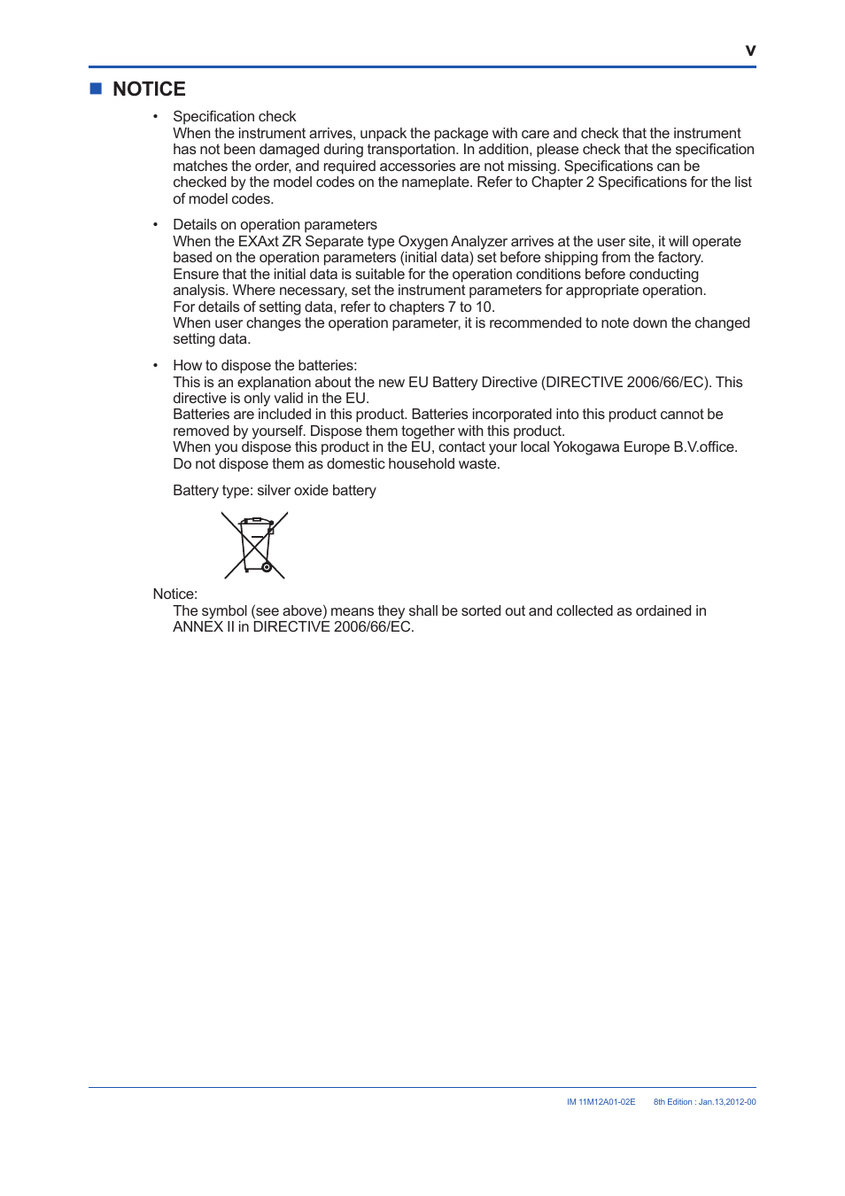 Nnotice | Yokogawa Integral Oxygen Analyzer ZR202 User Manual | Page 7 / 190