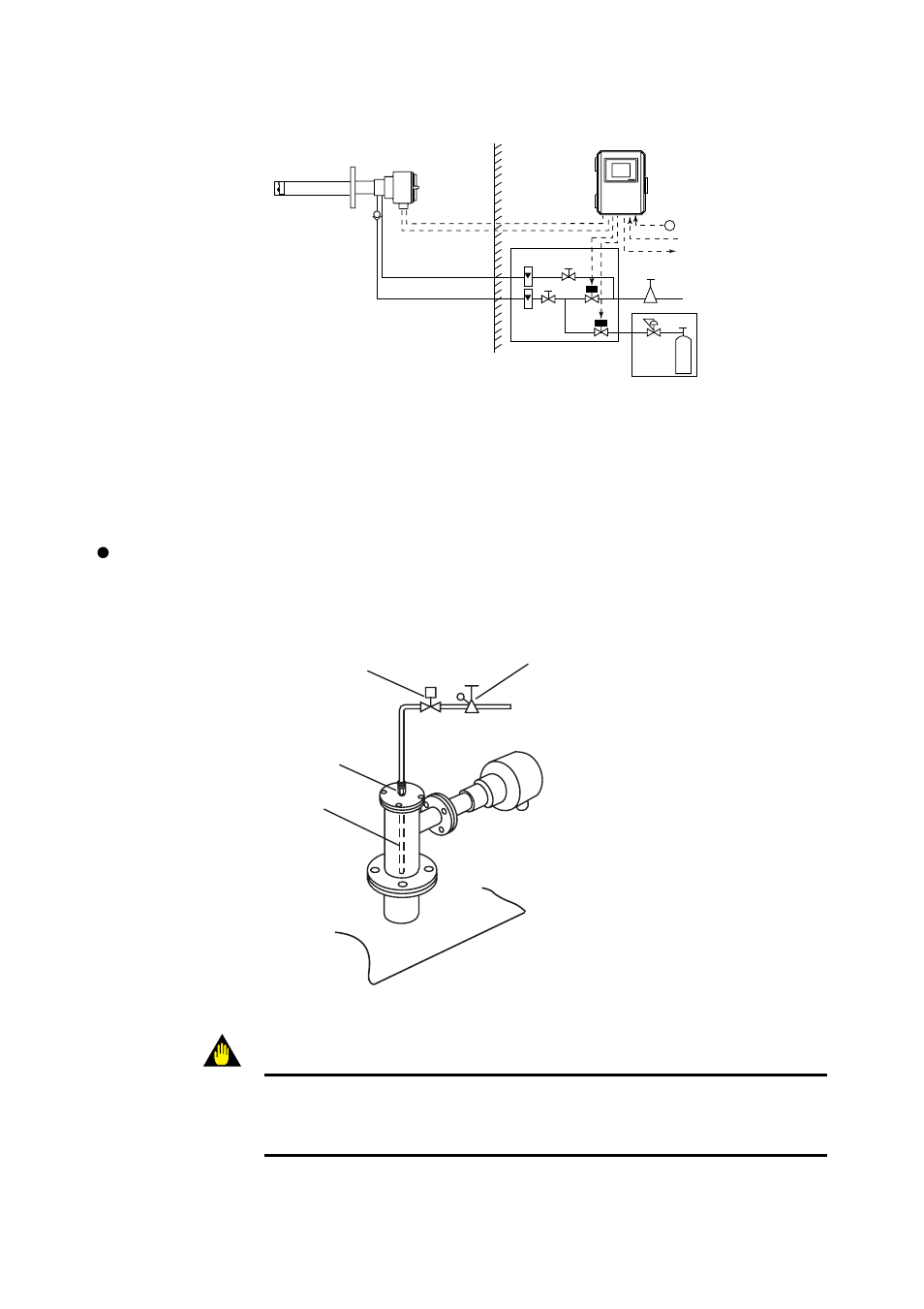 Warning, Figure 4.8 blowback piping | Yokogawa Single Channel Oxygen Analyzer System ZR22/ZR402 User Manual | Page 77 / 205