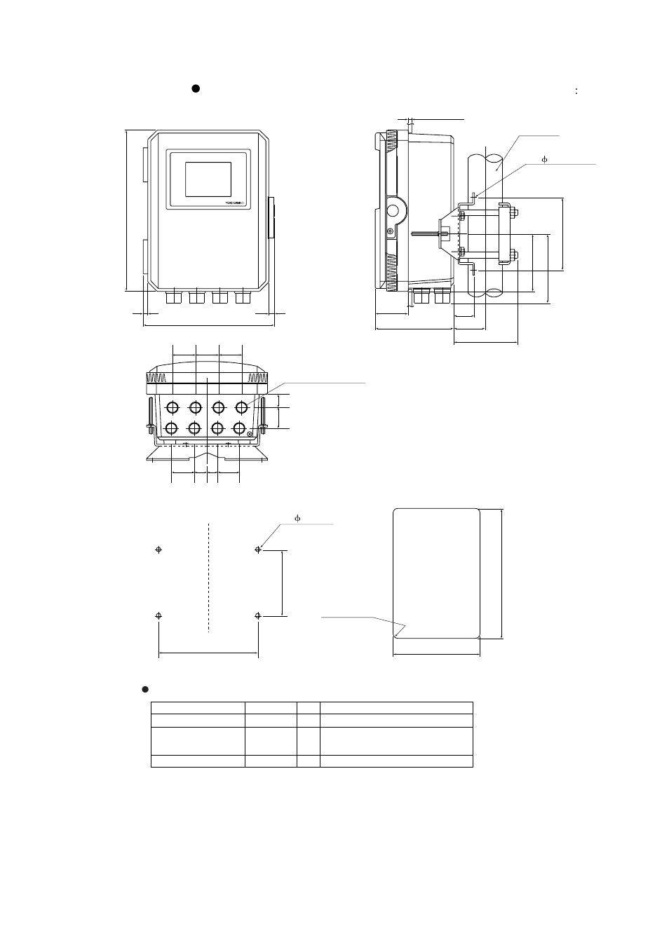 14 ᭹ external dimensions, Unit ϻ mm | Yokogawa Single Channel Oxygen Analyzer System ZR22/ZR402 User Manual | Page 33 / 204