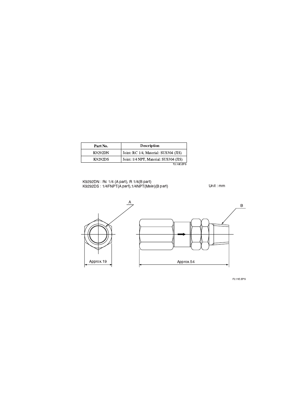 2 check valve (part number: k9292dn or k9292ds), Check valve (part number: k9292dn or k9292ds) -23 | Yokogawa Single Channel Oxygen Analyzer System ZR22/ZR402 User Manual | Page 42 / 204