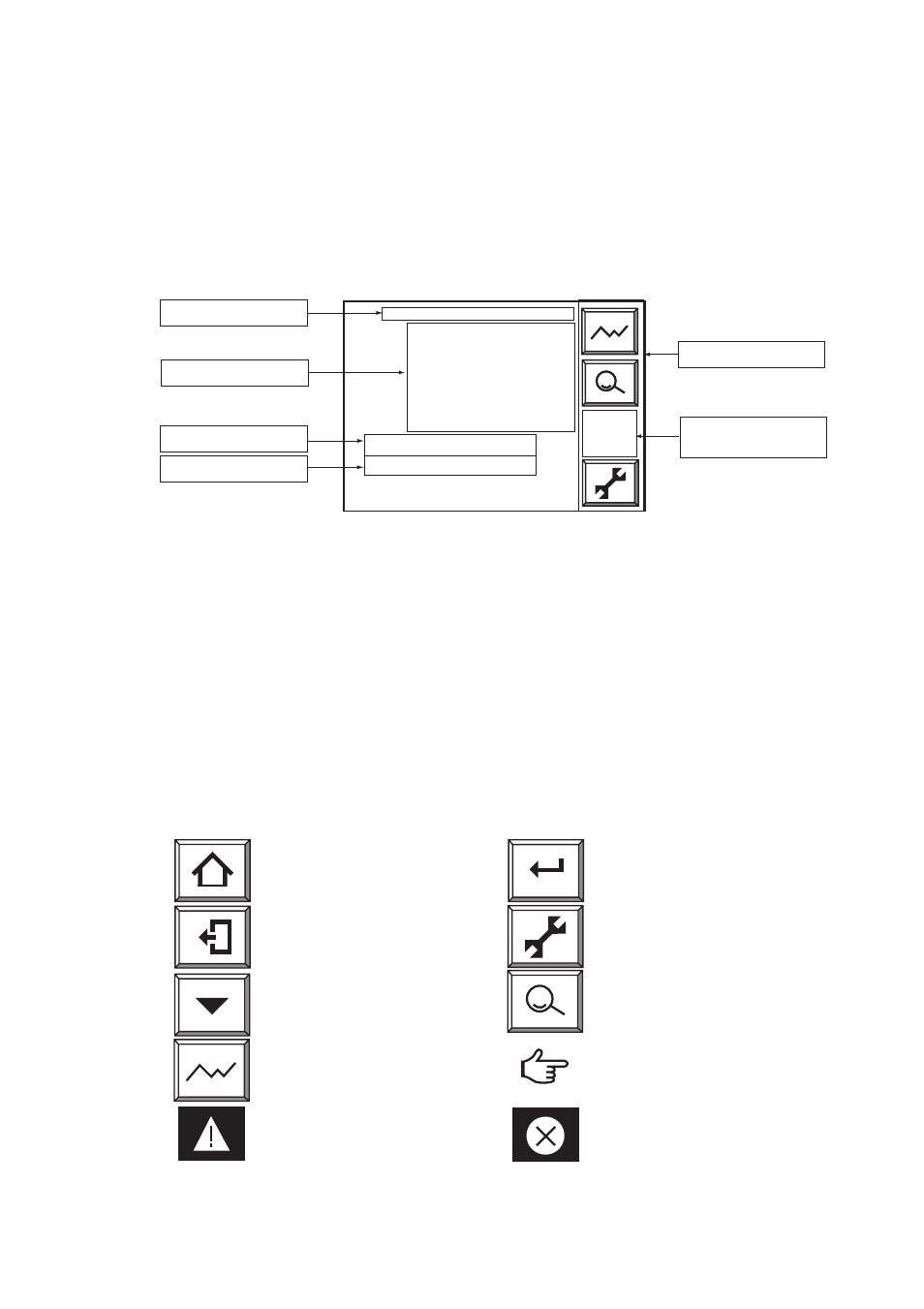 4 touchpanel switch operations, 1 basic panel and switch, Entering numeric and text data -5 | Confirmation of converter type setting -7 | Yokogawa Single Channel Oxygen Analyzer System ZR22/ZR402 User Manual | Page 95 / 204