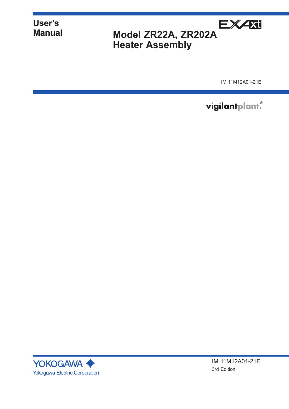 Yokogawa Integral Oxygen Analyzer ZR202 User Manual | 21 pages