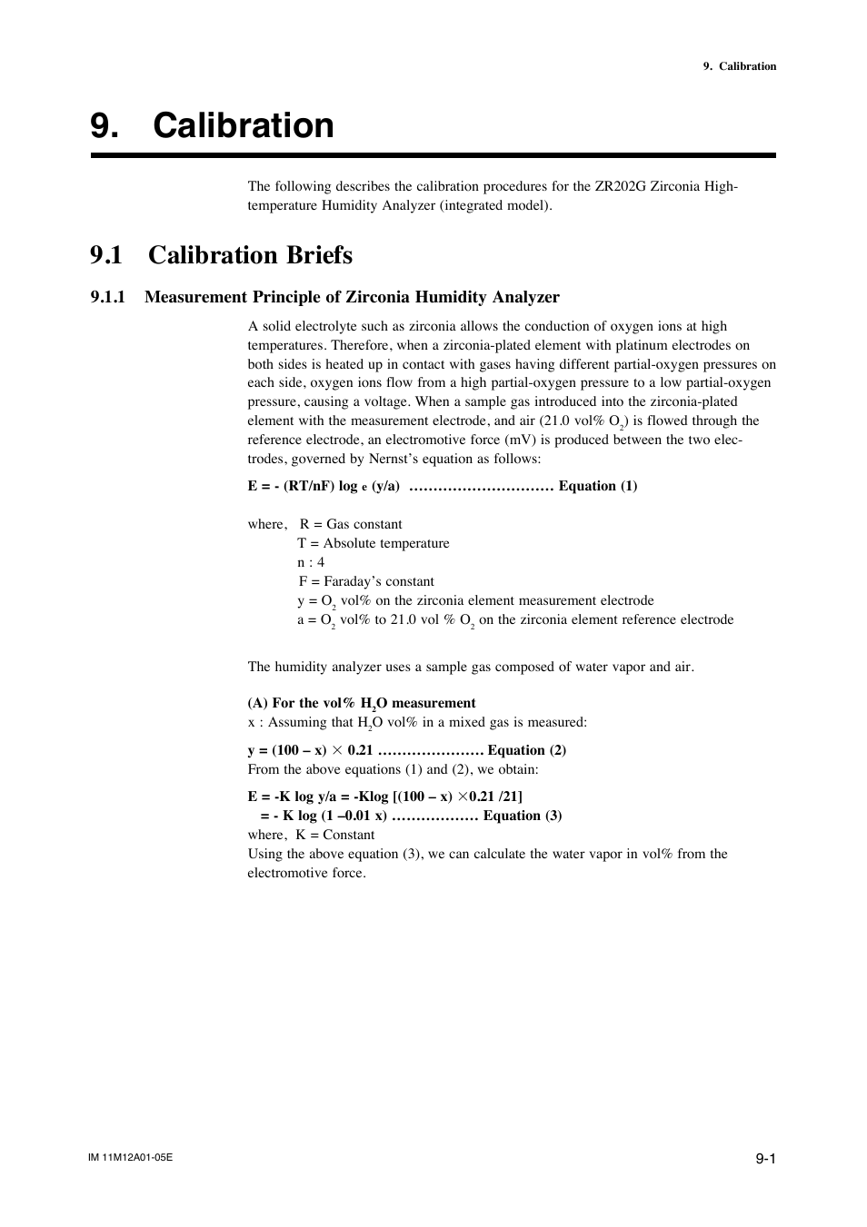 Calibration, 1 calibration briefs, Calibration gas -3 | Compensation -4 | Yokogawa Integral Oxygen Analyzer ZR202 User Manual | Page 118 / 181