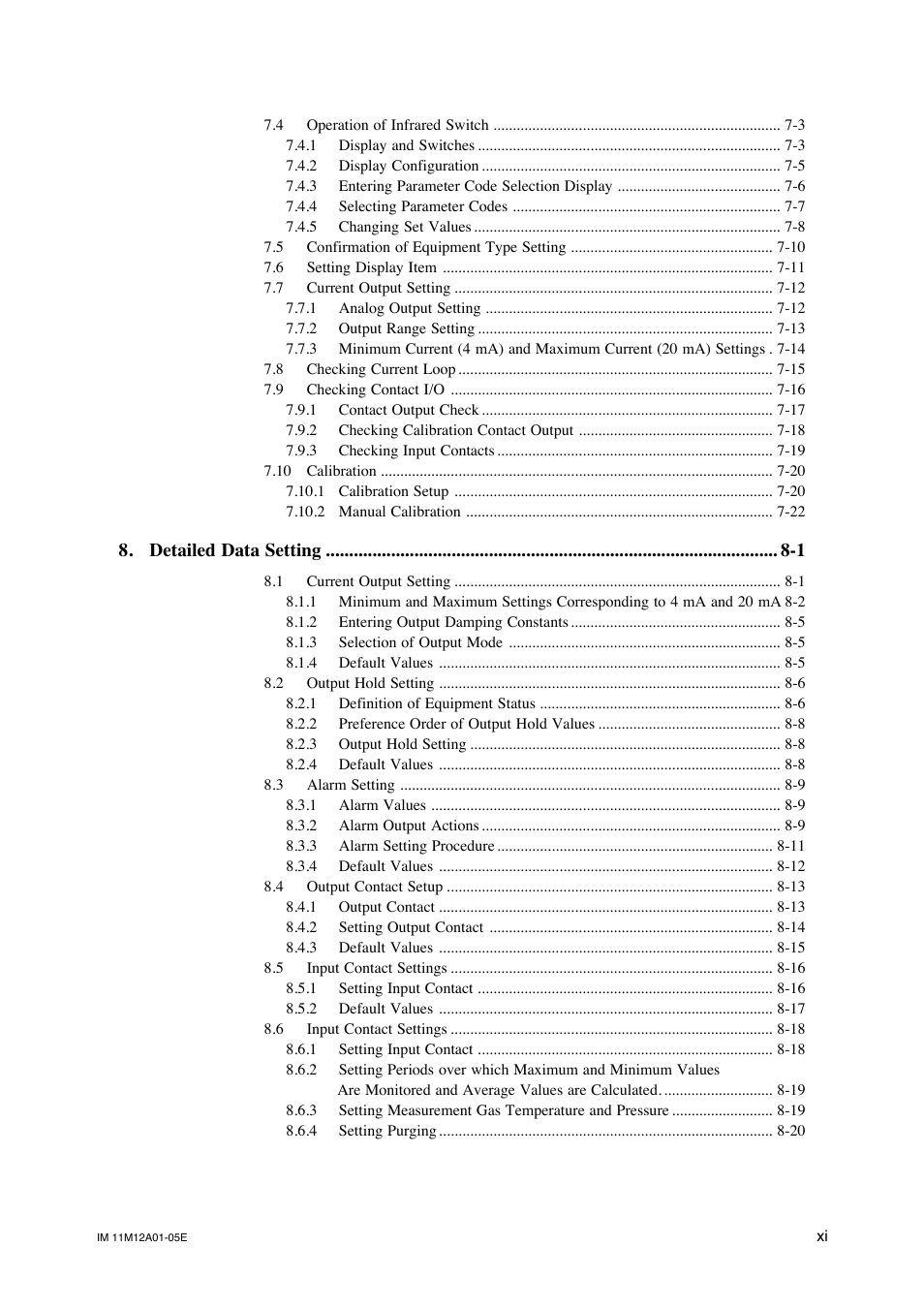 Yokogawa Integral Oxygen Analyzer ZR202 User Manual | Page 12 / 181