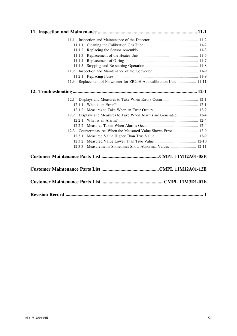 Yokogawa Integral Oxygen Analyzer ZR202 User Manual | Page 14 / 181