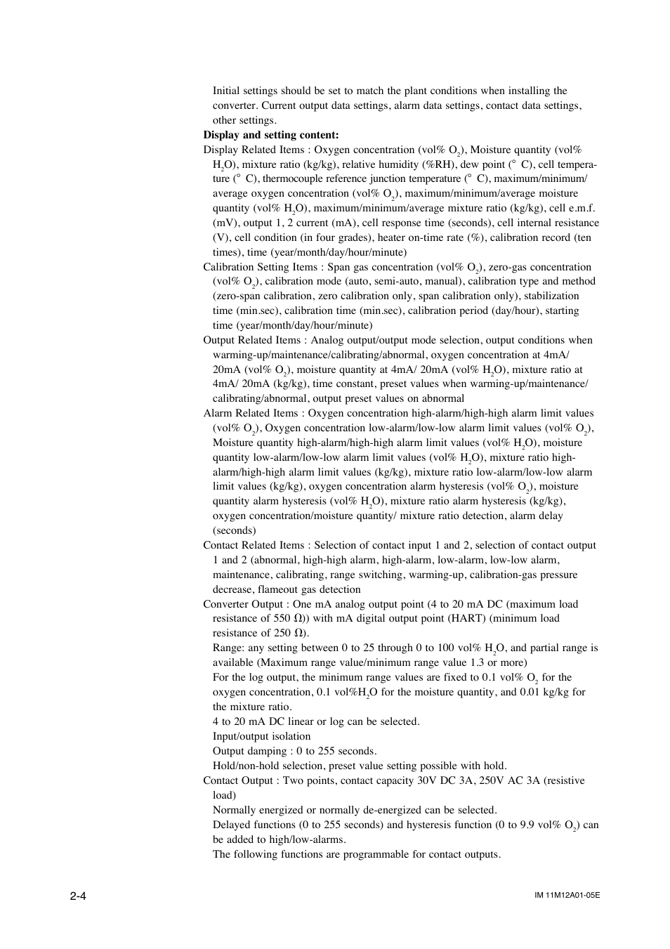 Yokogawa Integral Oxygen Analyzer ZR202 User Manual | Page 22 / 181
