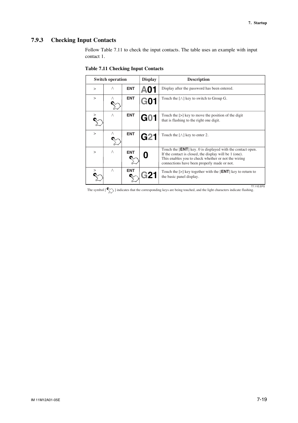 3 checking input contacts, Setting -1 | Yokogawa Integral Oxygen Analyzer ZR202 User Manual | Page 92 / 181