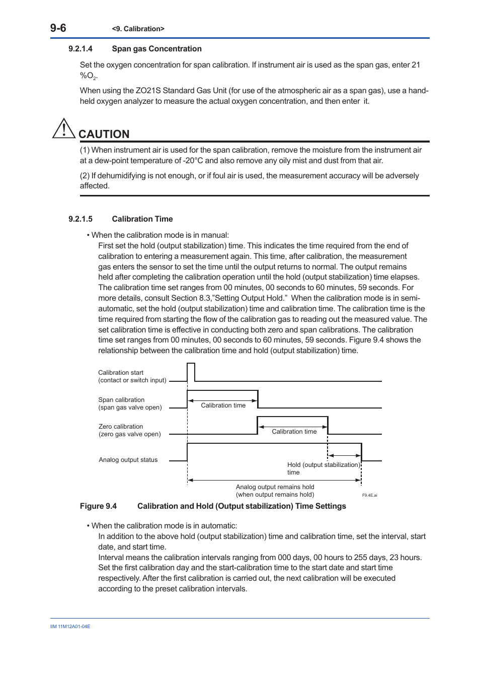 Caution | Yokogawa Integral Oxygen Analyzer ZR202 User Manual | Page 107 / 157