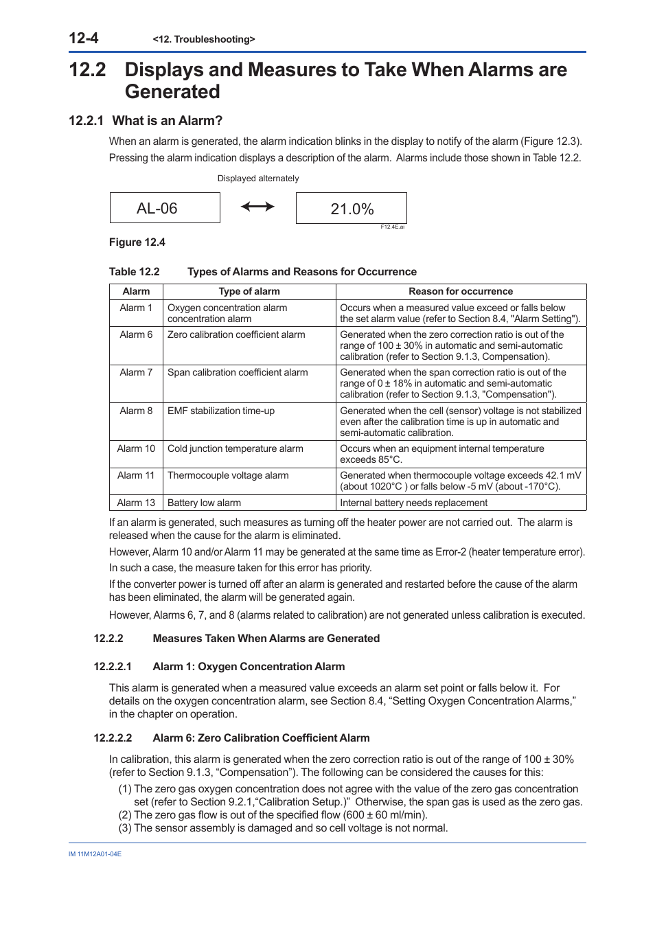 1 what is an alarm, What is an alarm? -4 | Yokogawa Integral Oxygen Analyzer ZR202 User Manual | Page 143 / 157