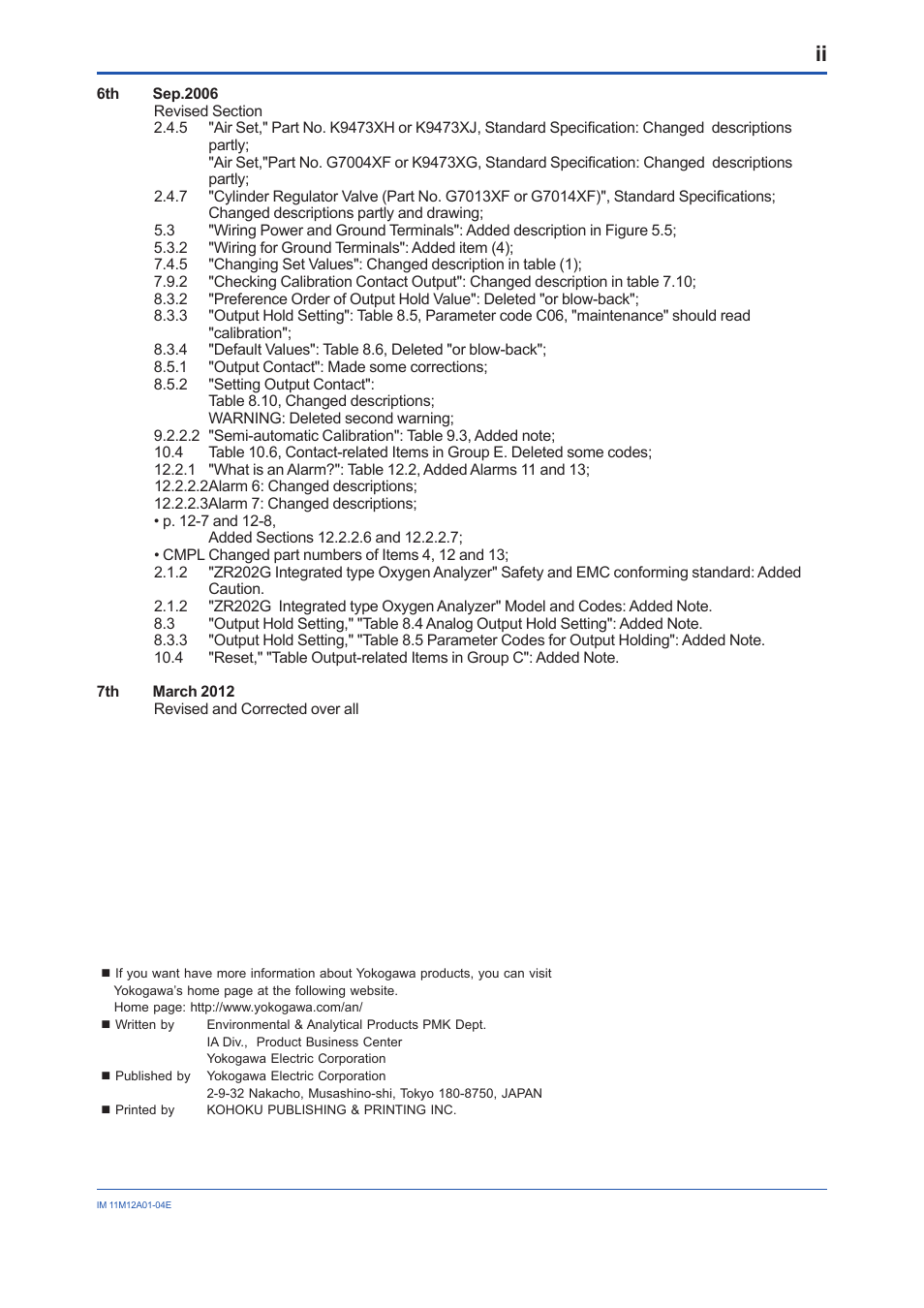 Yokogawa Integral Oxygen Analyzer ZR202 User Manual | Page 157 / 157