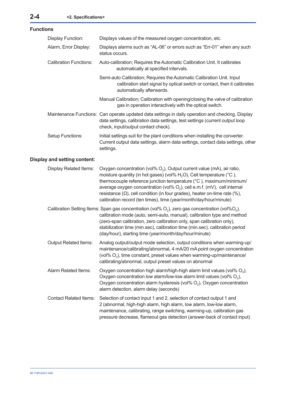 Yokogawa Integral Oxygen Analyzer ZR202 User Manual | Page 23 / 157