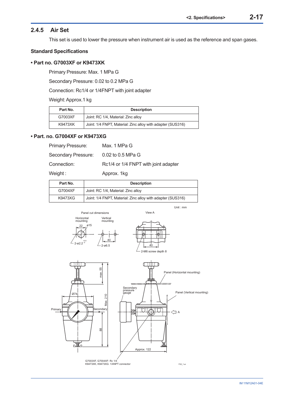 5 air set, Air set -17 | Yokogawa Integral Oxygen Analyzer ZR202 User Manual | Page 36 / 157