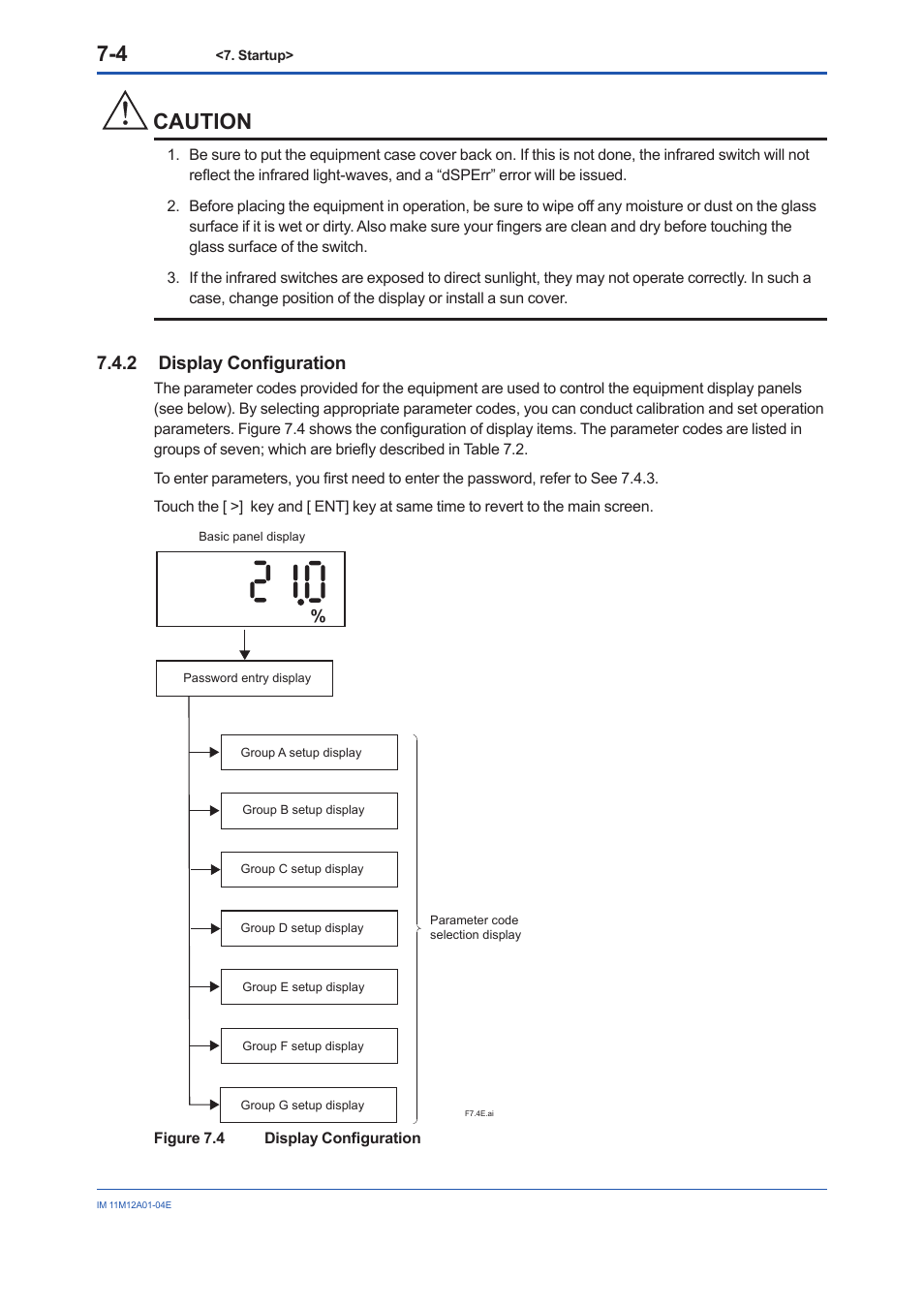 2 display configuration, Display configuration -4, Caution | Yokogawa Integral Oxygen Analyzer ZR202 User Manual | Page 69 / 157