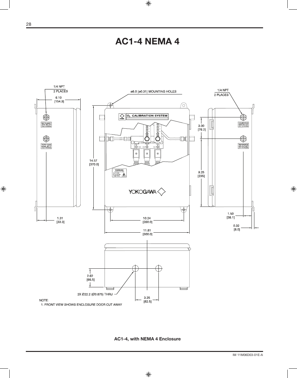 Ac1-4 nema 4 | Yokogawa AC8 Calibration Units User Manual | Page 28 / 32
