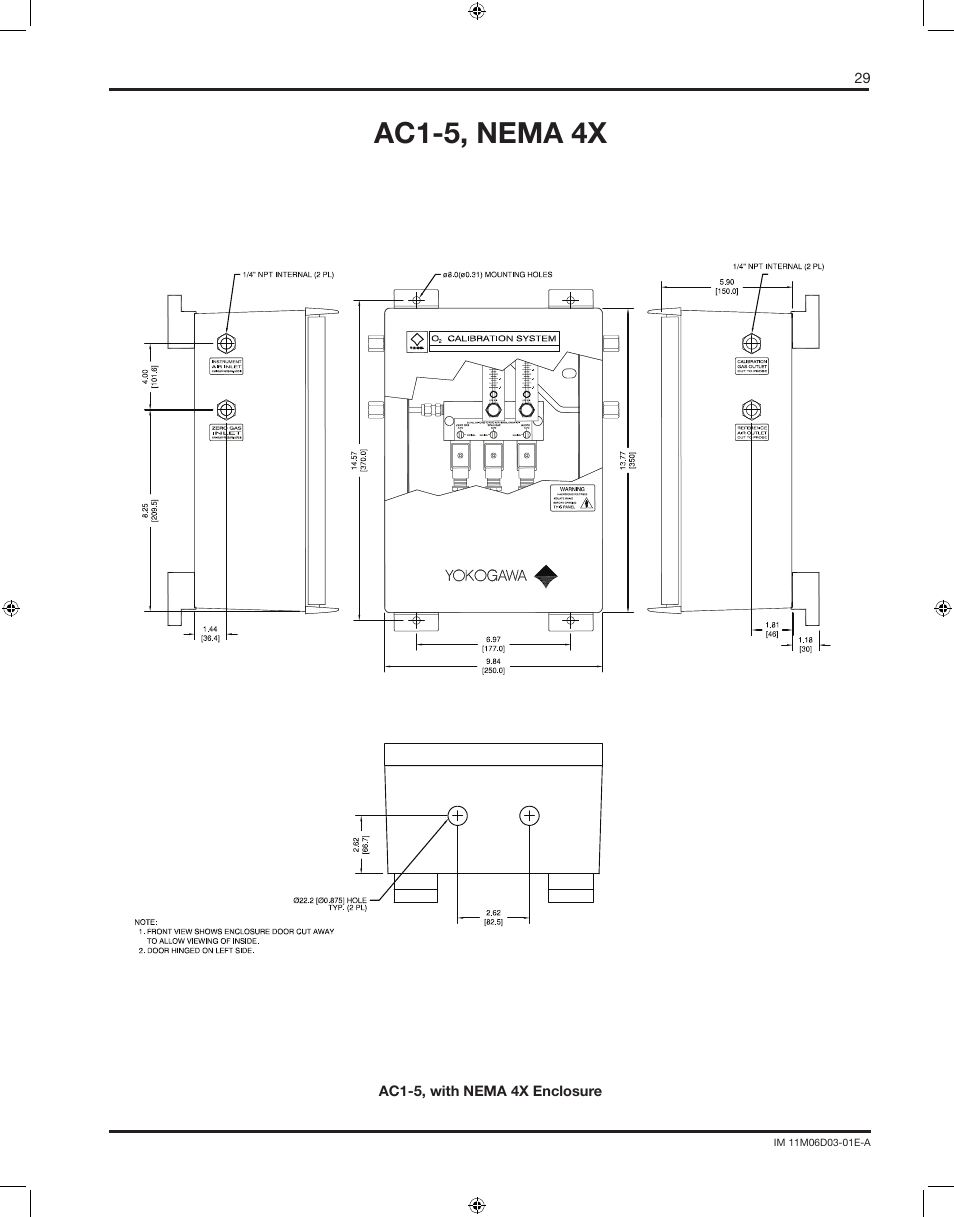 Ac1-5, nema 4x | Yokogawa AC8 Calibration Units User Manual | Page 29 / 32