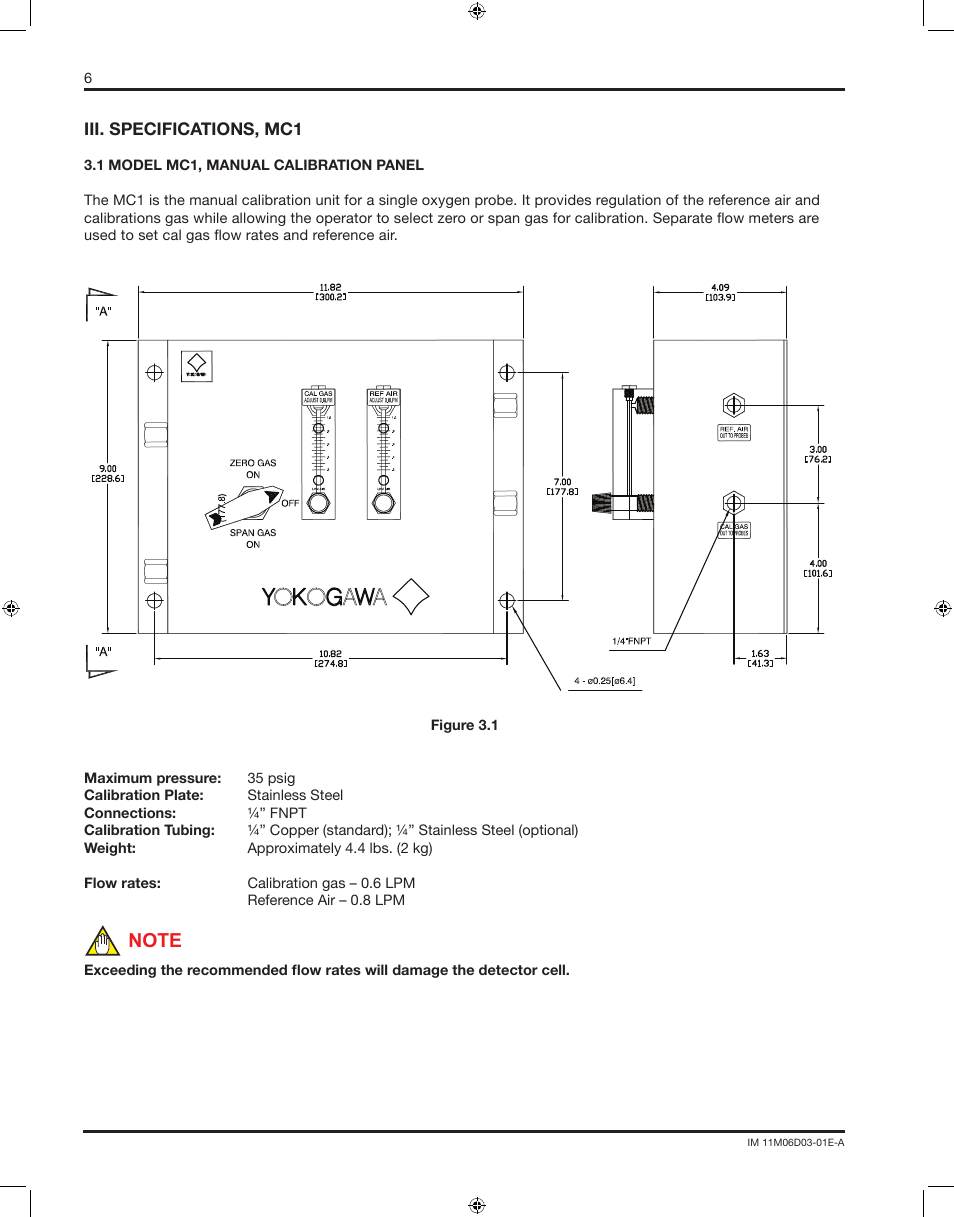 Yokogawa AC8 Calibration Units User Manual | Page 6 / 32