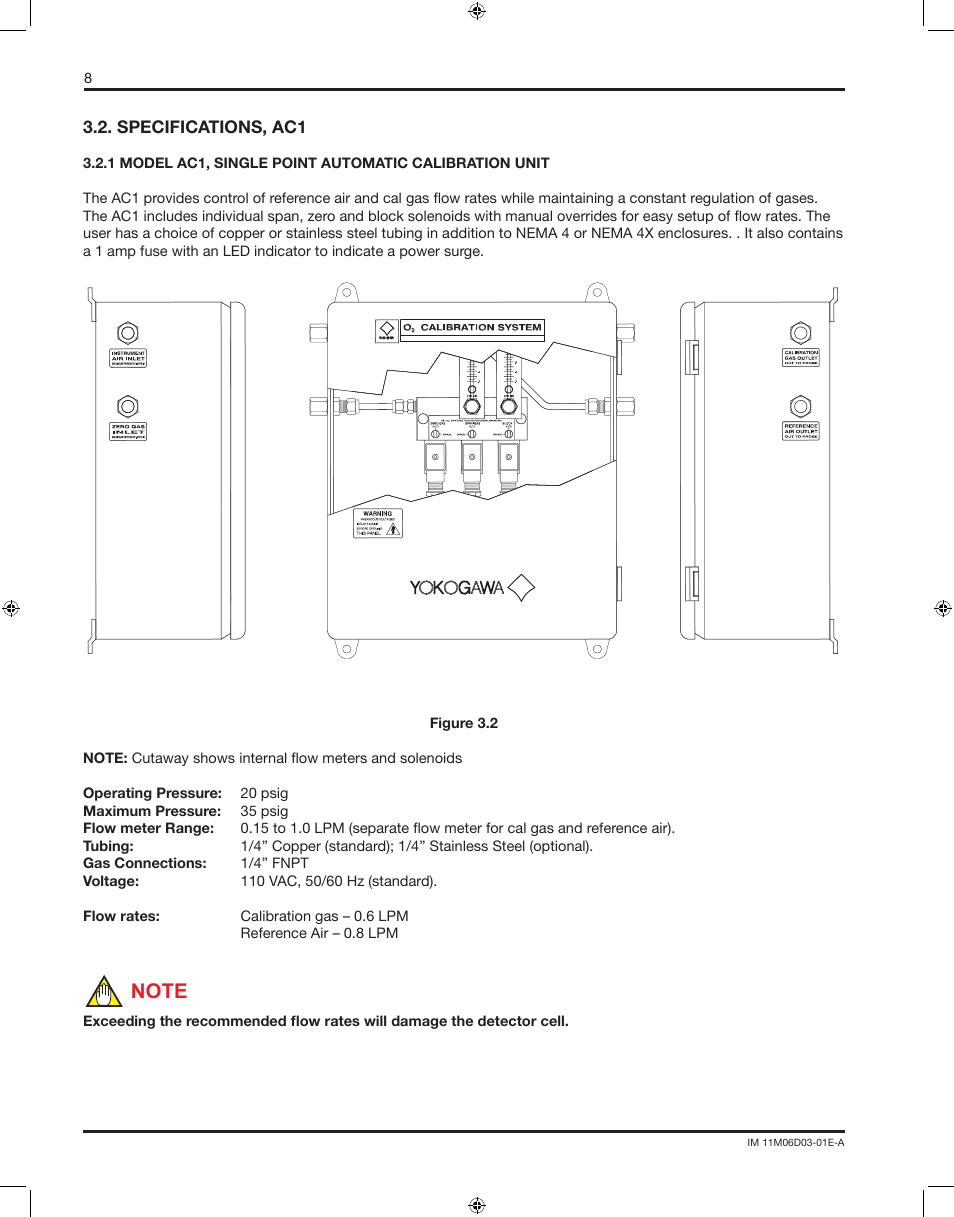 Yokogawa AC8 Calibration Units User Manual | Page 8 / 32