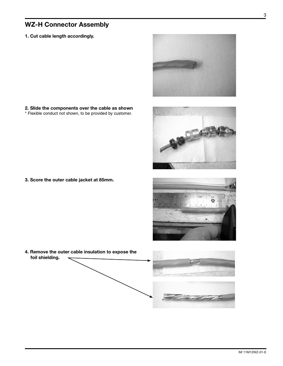 Wz-h connector assembly | Yokogawa WZ-H Cables User Manual | Page 3 / 16