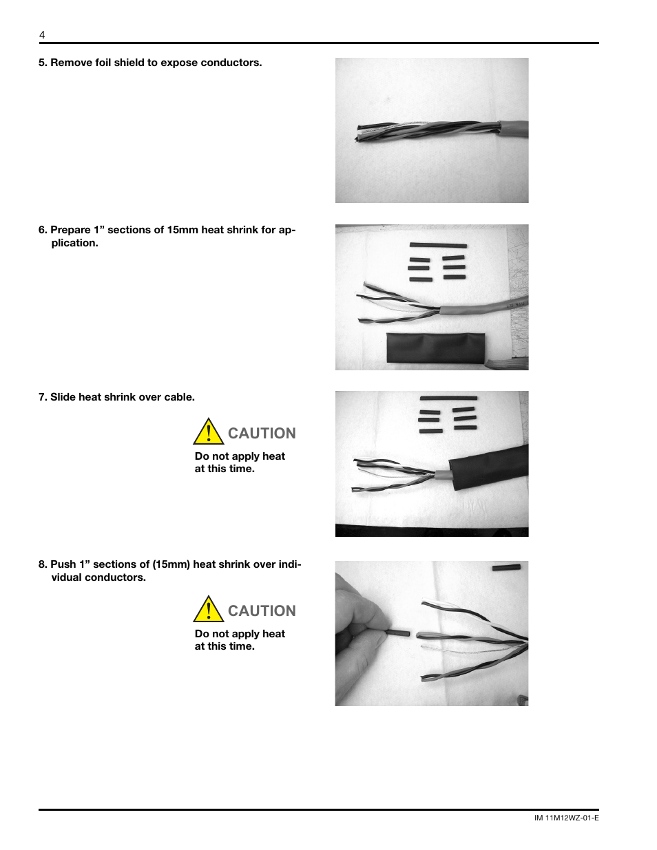 Caution | Yokogawa WZ-H Cables User Manual | Page 4 / 16