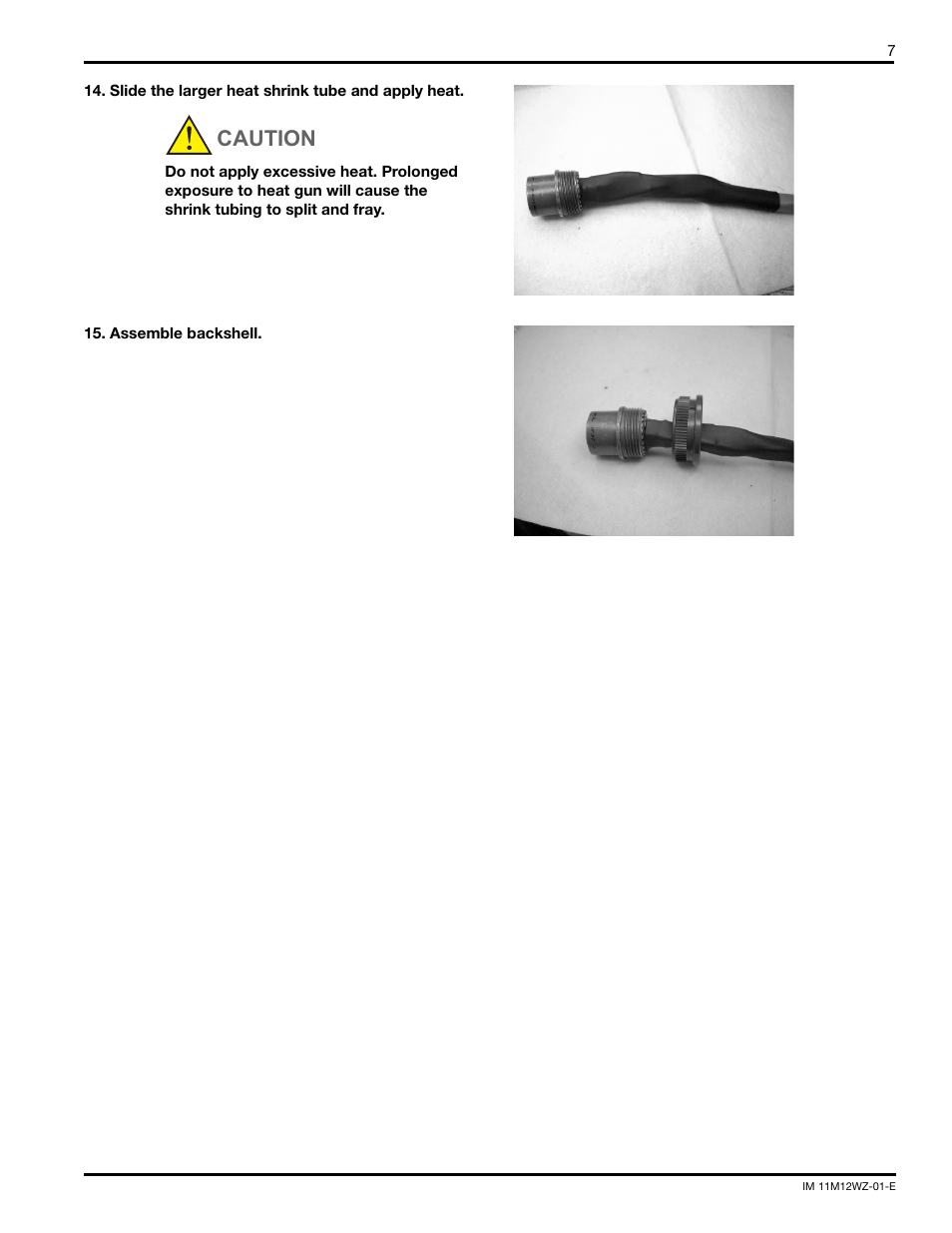 Caution | Yokogawa WZ-H Cables User Manual | Page 7 / 16