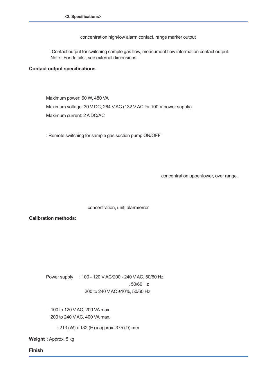 Yokogawa Low Concentration (ppm) Zirconia Oxygen Analyzer OX400 User Manual | Page 13 / 67