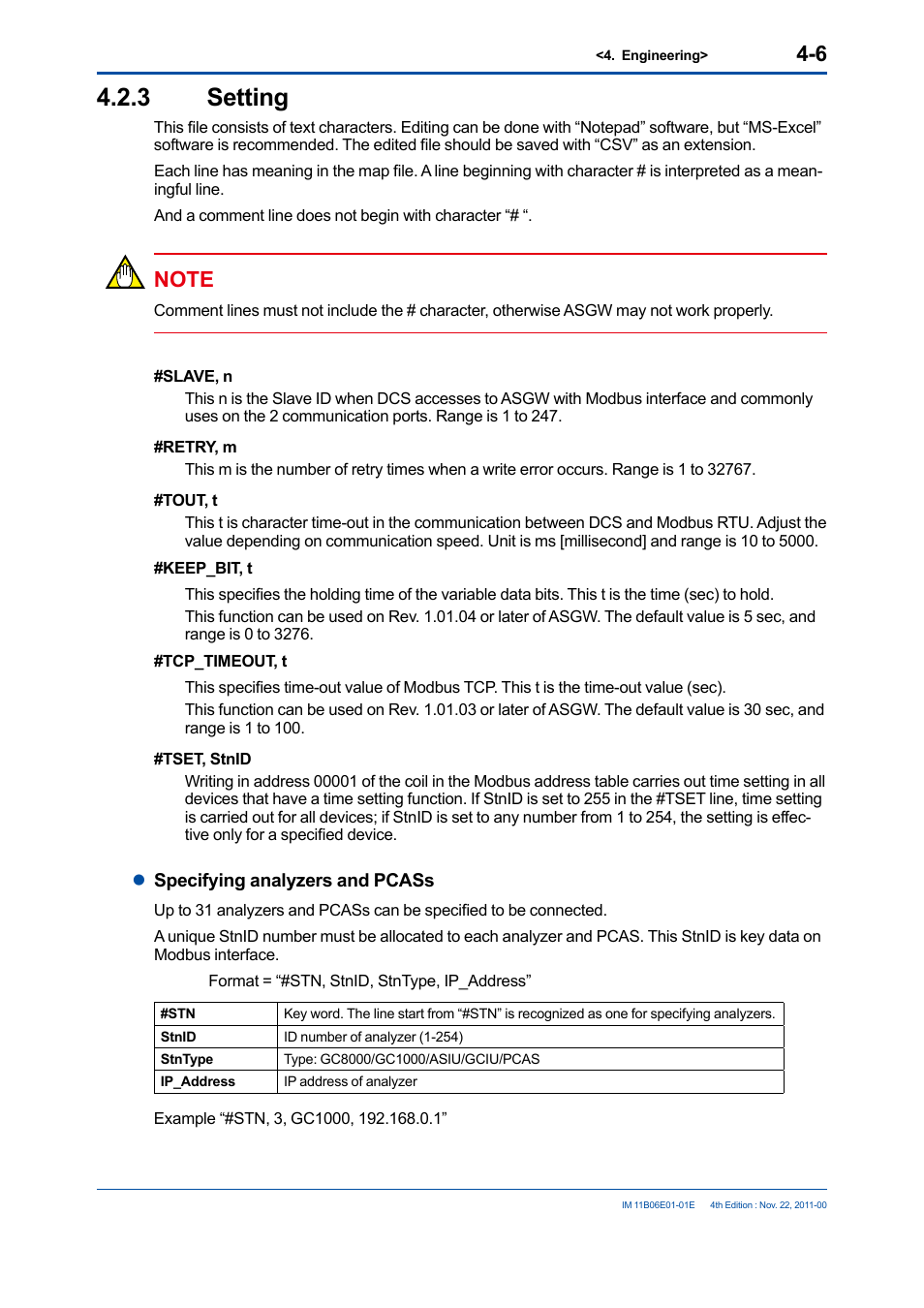 3 setting, 3 setting -6 | Yokogawa GC1000 Mark II Process Gas Chromatograph User Manual | Page 19 / 41