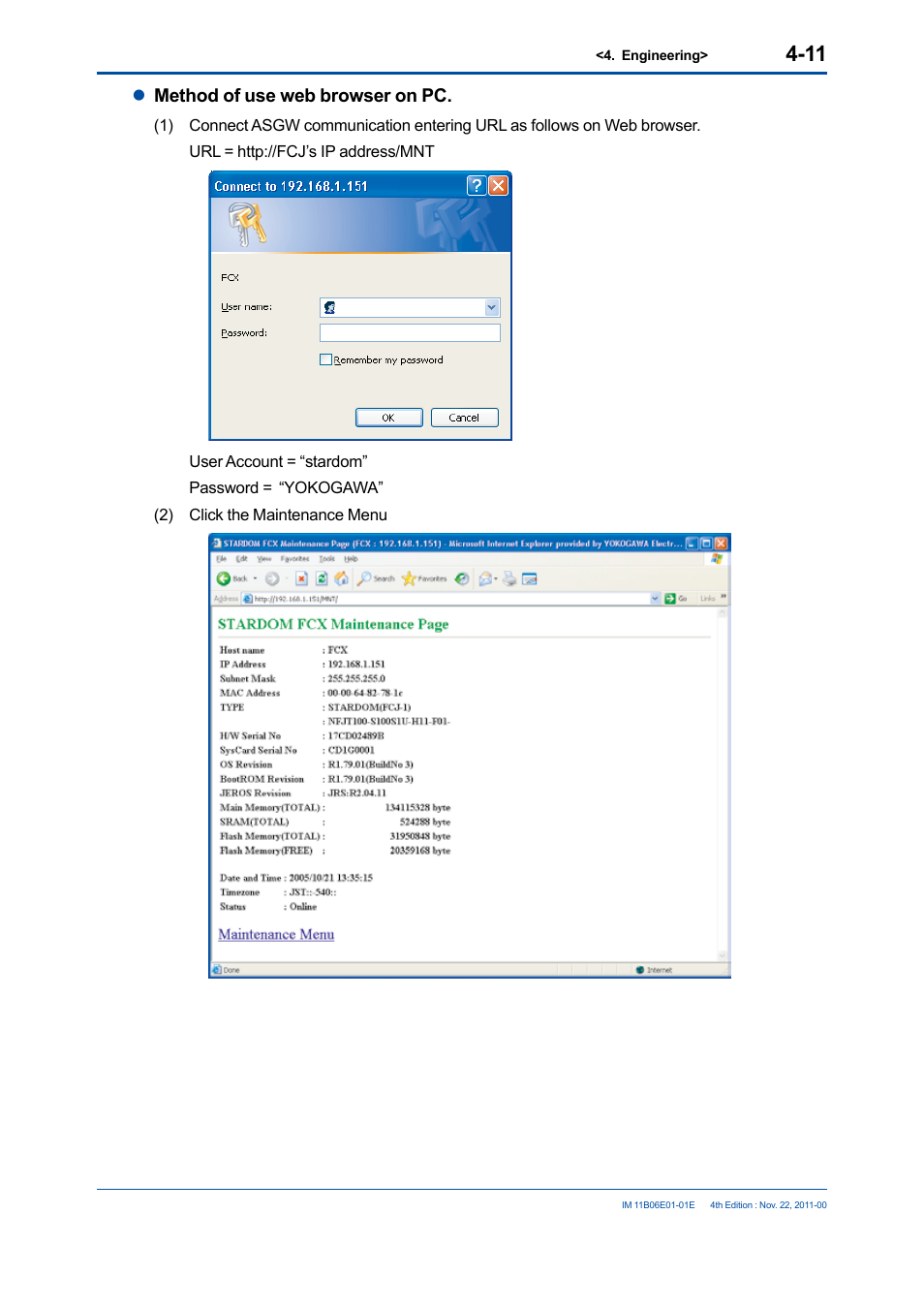 Lmethod of use web browser on pc | Yokogawa GC1000 Mark II Process Gas Chromatograph User Manual | Page 24 / 41