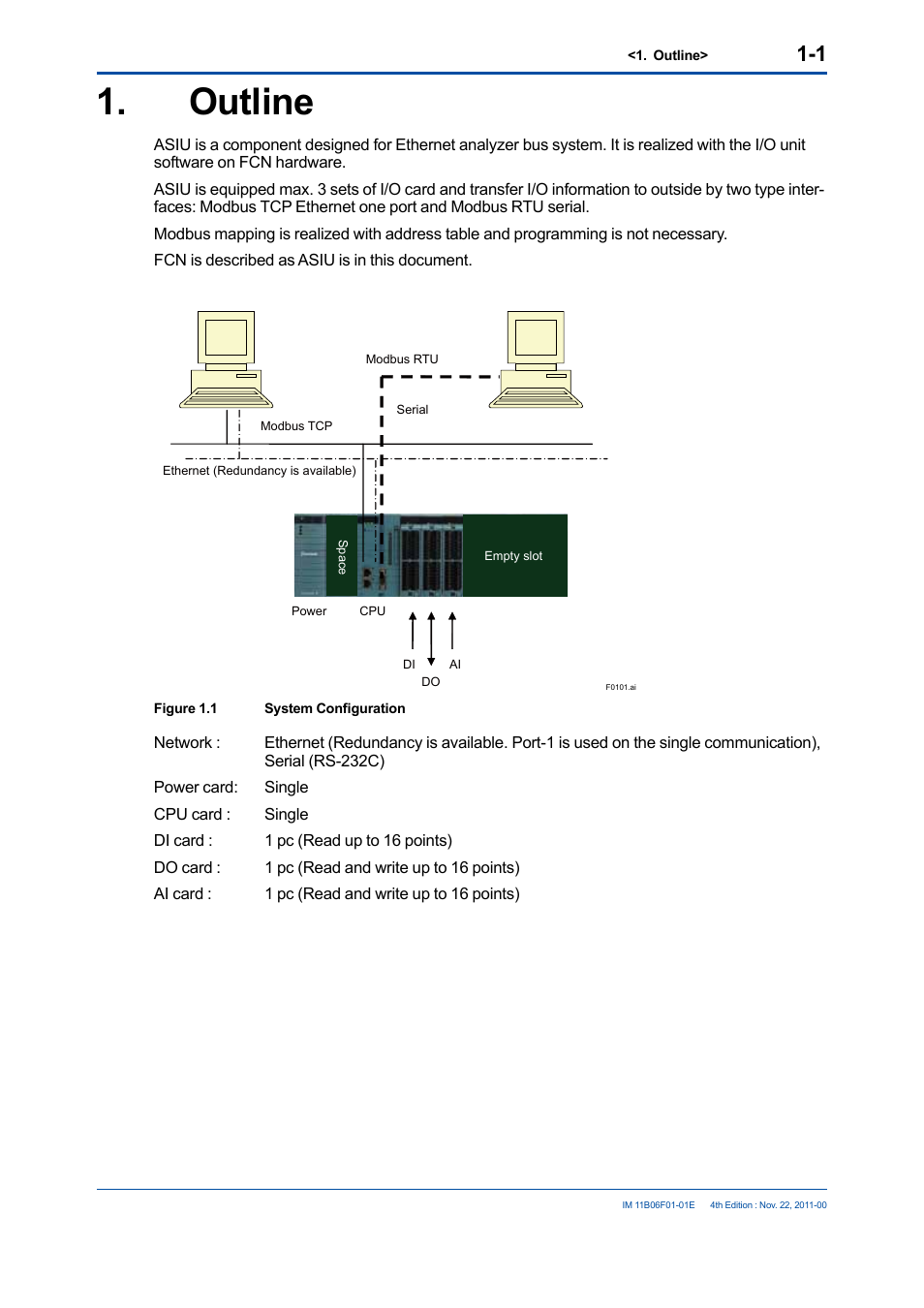 Outline, Outline -1 | Yokogawa GC1000 Mark II Process Gas Chromatograph User Manual | Page 7 / 24
