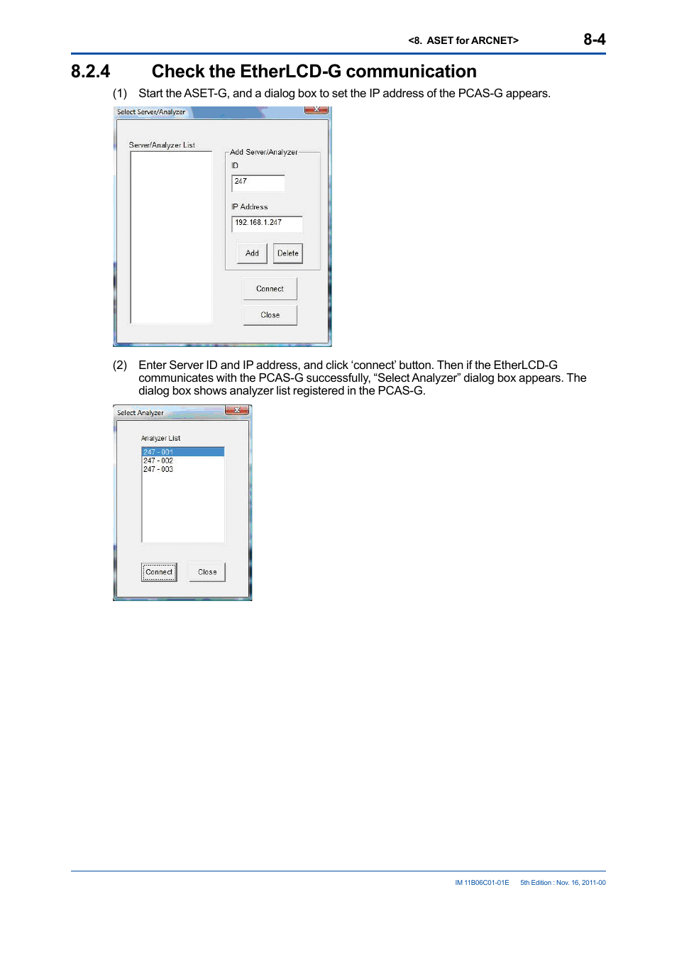 4 check the etherlcd-g communication, Check the etherlcd-g communication -4 | Yokogawa GC8000 Process Gas Chromatograph User Manual | Page 180 / 197