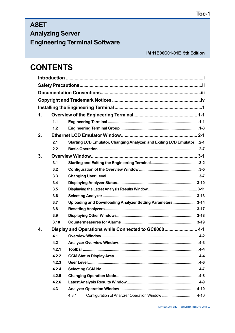Yokogawa GC8000 Process Gas Chromatograph User Manual | Page 6 / 197
