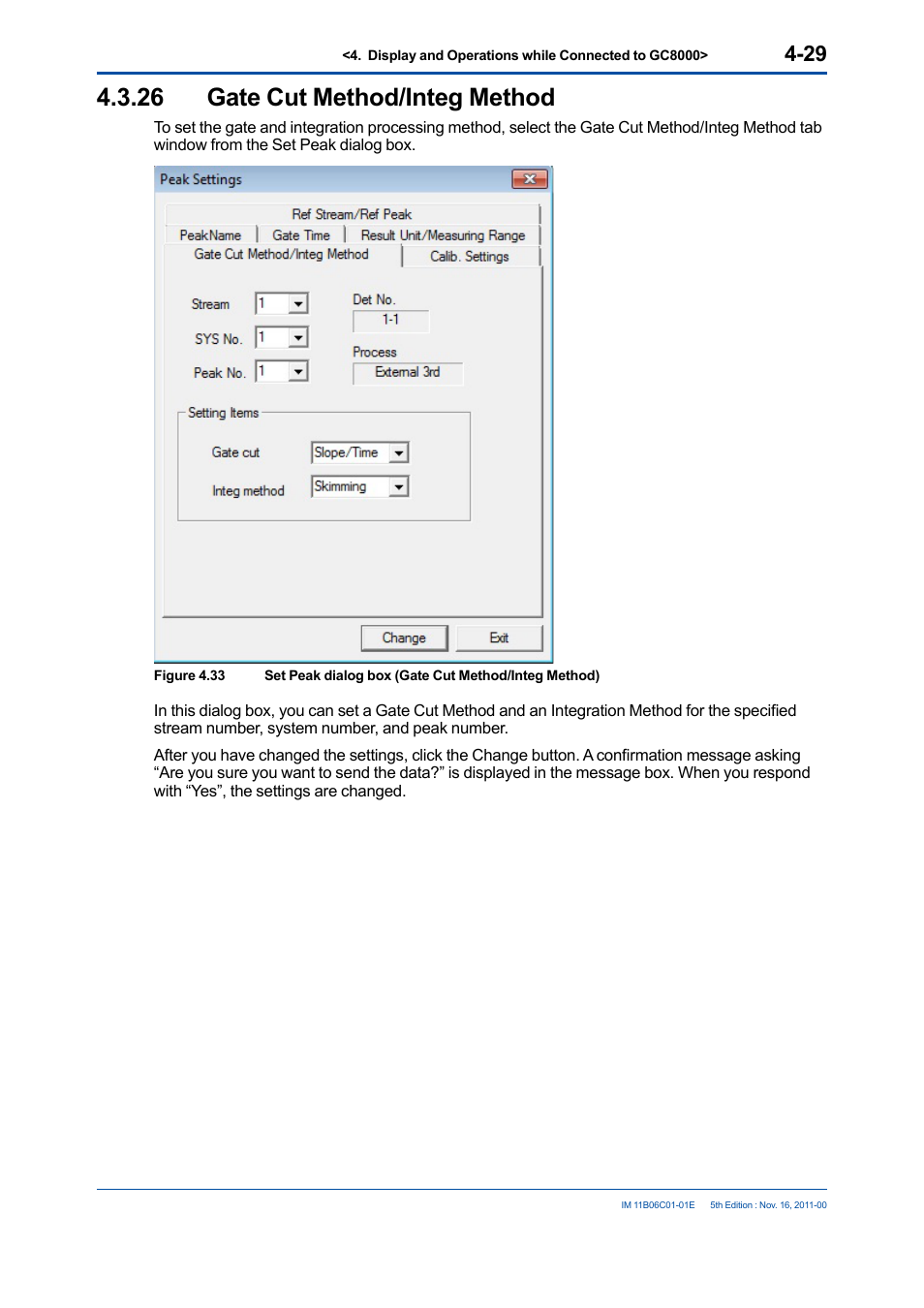 26 gate cut method/integ method, Gate cut method/integ method -29 | Yokogawa GC8000 Process Gas Chromatograph User Manual | Page 76 / 197