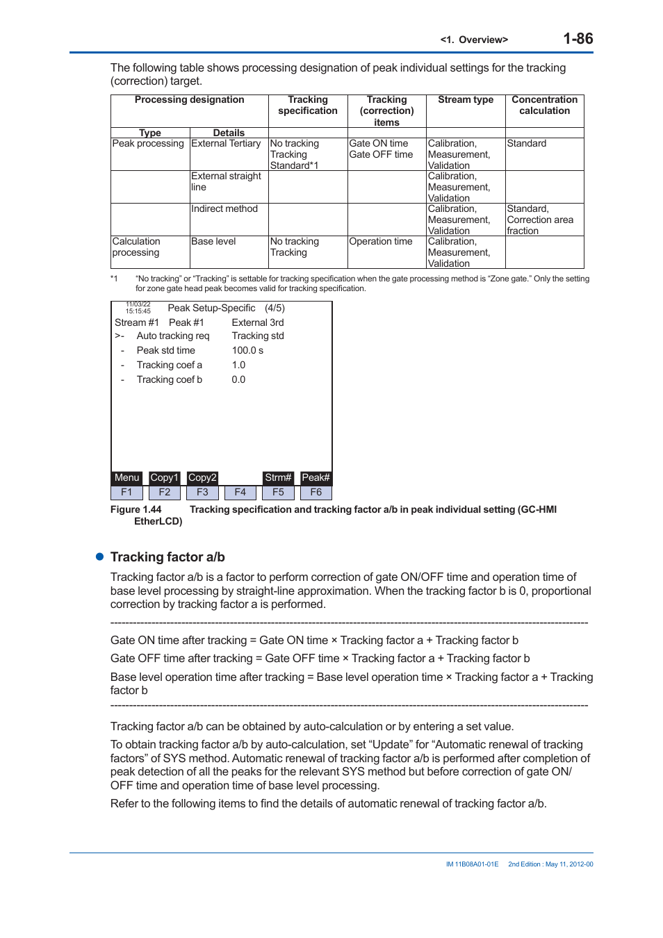 Tracking factor a/b | Yokogawa GC8000 Process Gas Chromatograph User Manual | Page 113 / 537