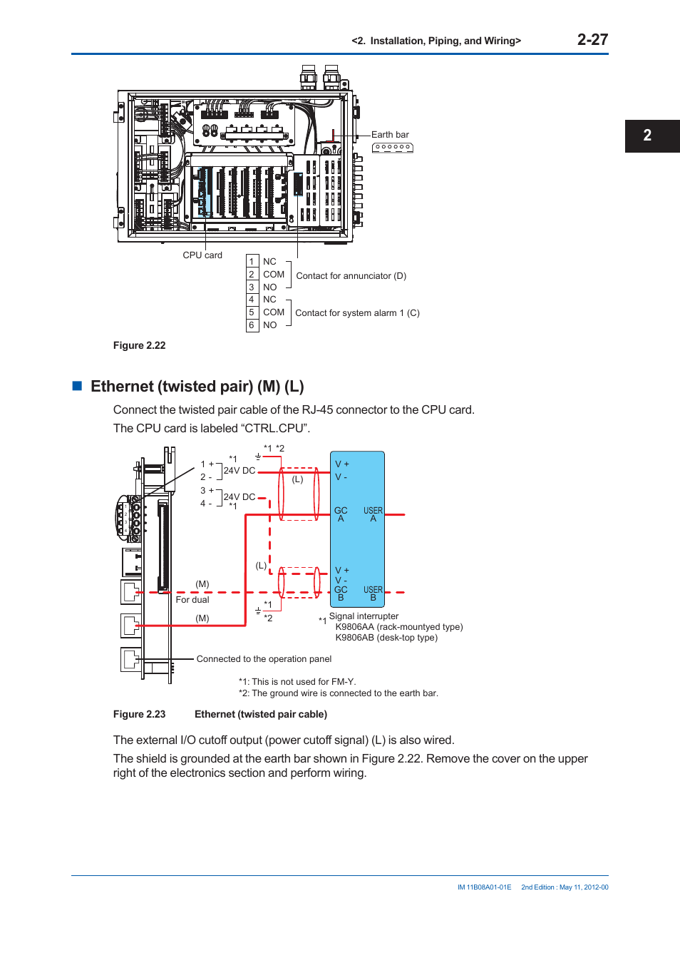 Ethernet (twisted pair) (m) (l) | Yokogawa GC8000 Process Gas Chromatograph User Manual | Page 144 / 537