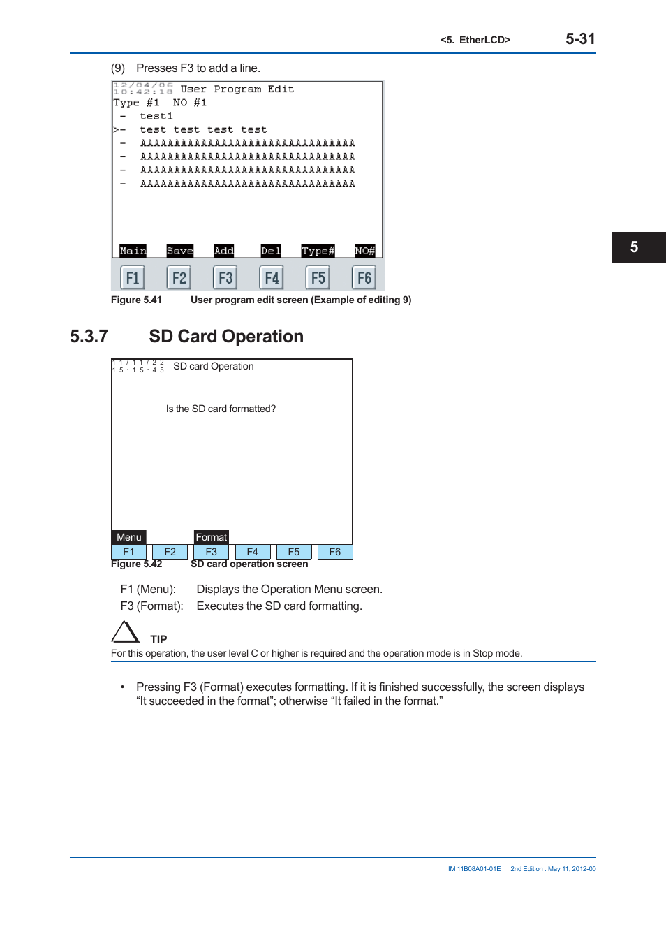 7 sd card operation | Yokogawa GC8000 Process Gas Chromatograph User Manual | Page 282 / 537