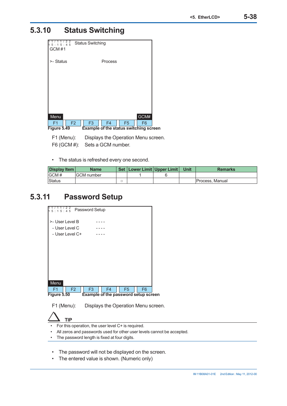 10 status switching, 11 password setup | Yokogawa GC8000 Process Gas Chromatograph User Manual | Page 289 / 537