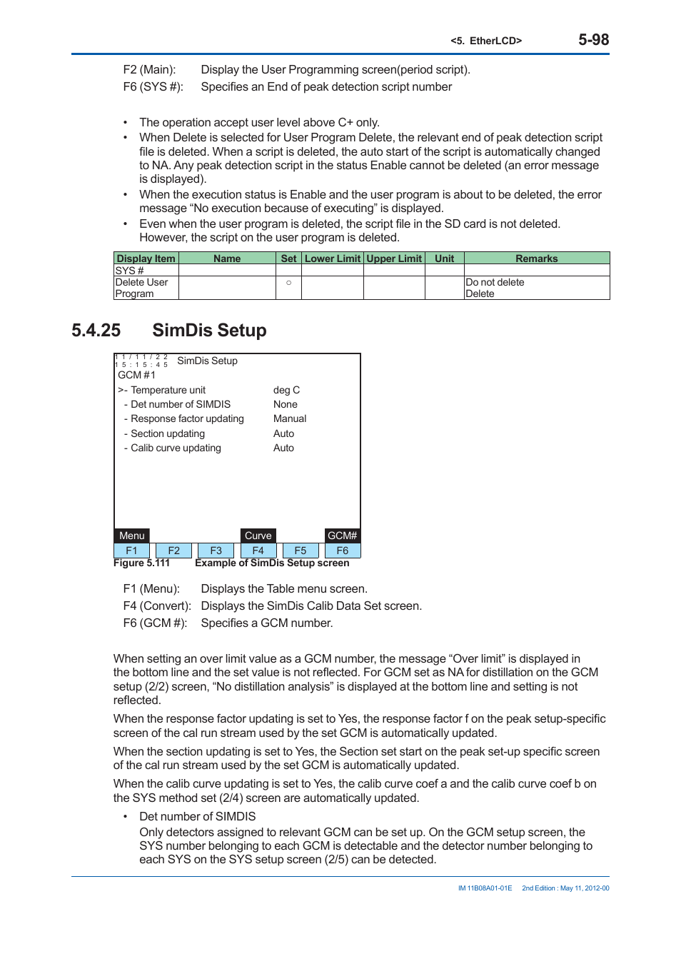 25 simdis setup | Yokogawa GC8000 Process Gas Chromatograph User Manual | Page 349 / 537