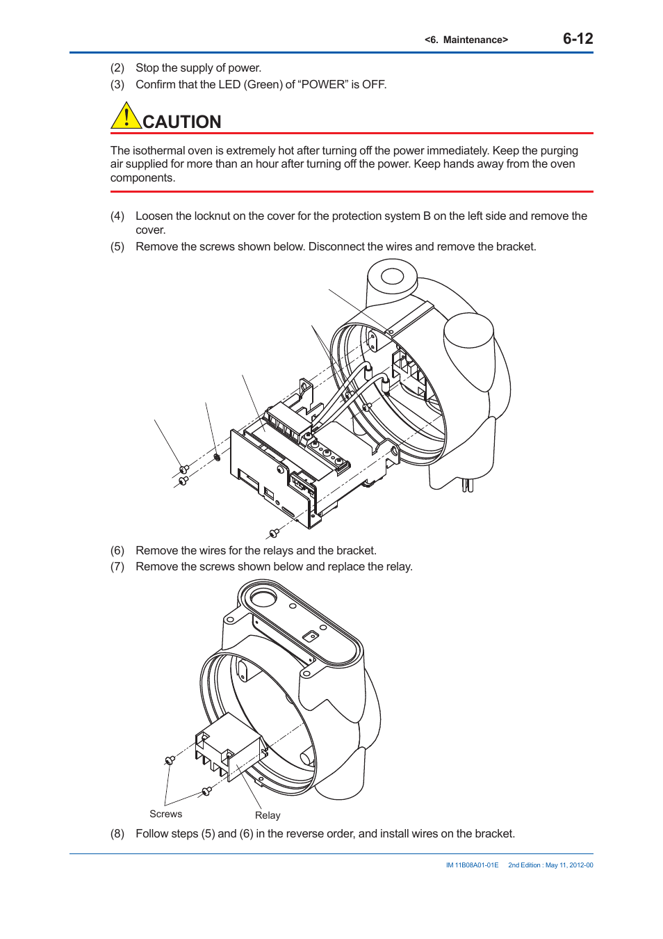 Caution | Yokogawa GC8000 Process Gas Chromatograph User Manual | Page 365 / 537