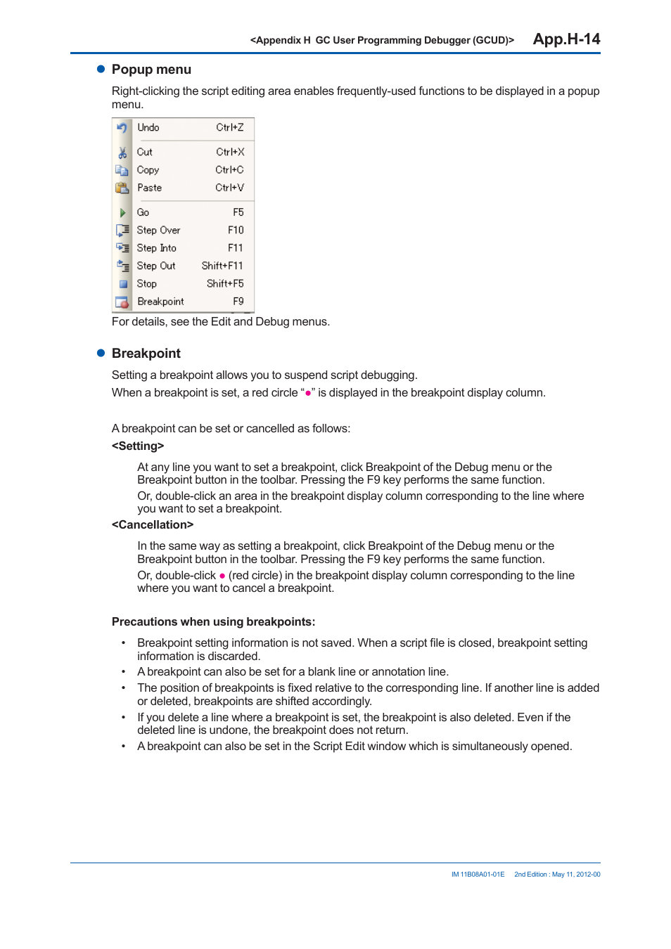 App.h-14 | Yokogawa GC8000 Process Gas Chromatograph User Manual | Page 531 / 537