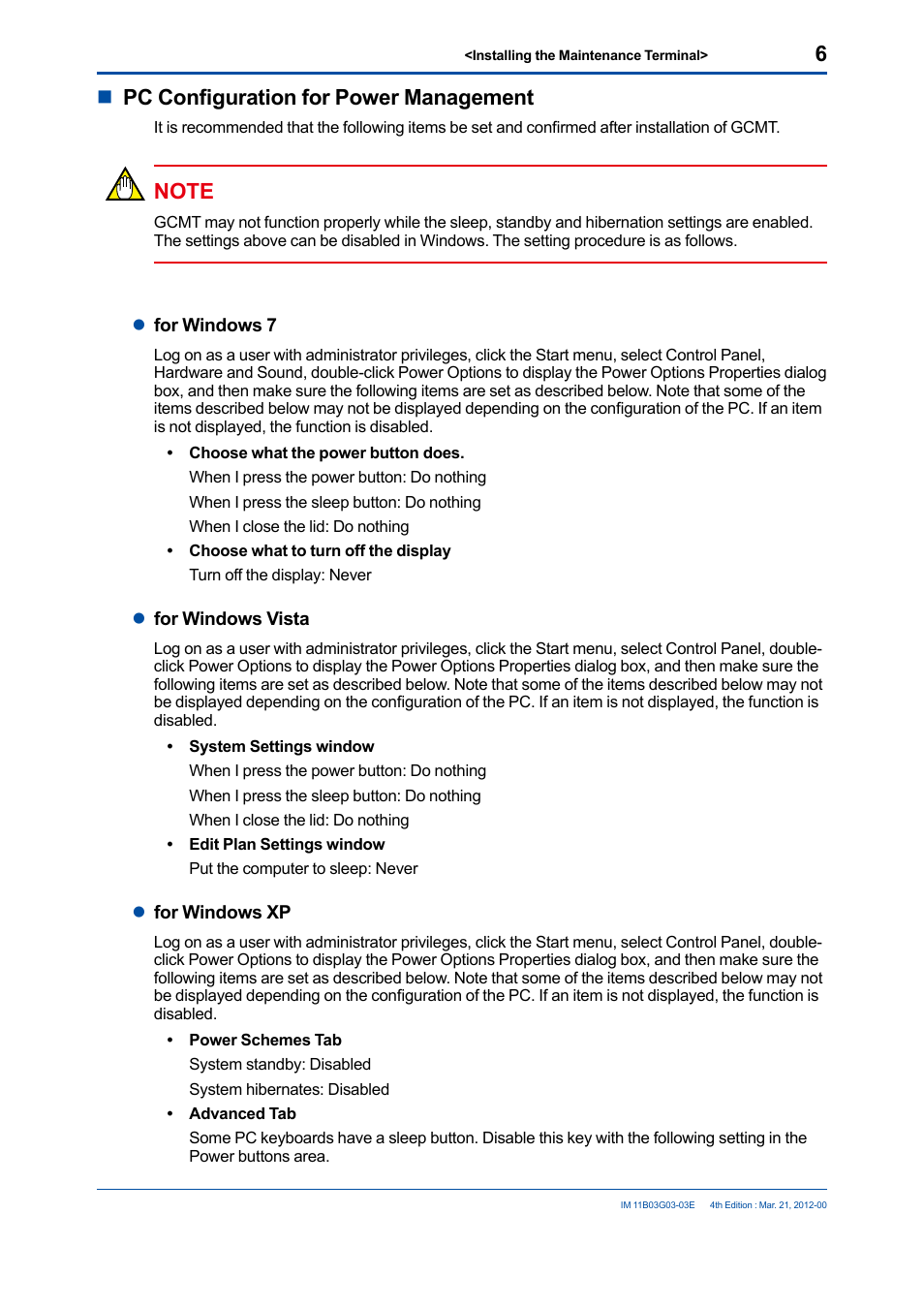 Npc configuration for power management | Yokogawa GC1000 Mark II Process Gas Chromatograph User Manual | Page 13 / 105