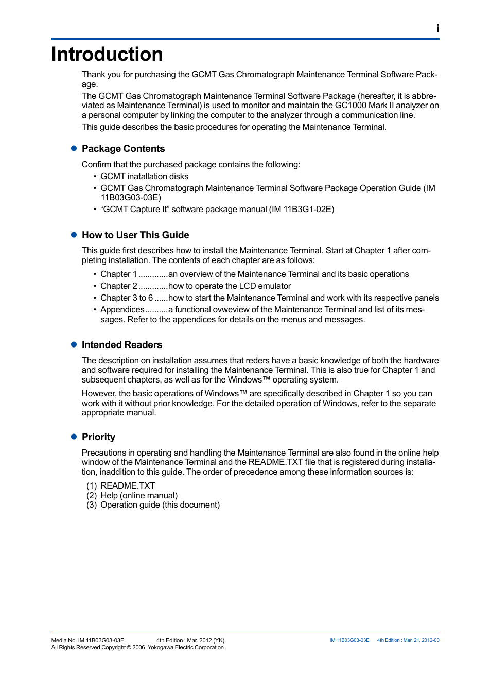 Introduction | Yokogawa GC1000 Mark II Process Gas Chromatograph User Manual | Page 2 / 105