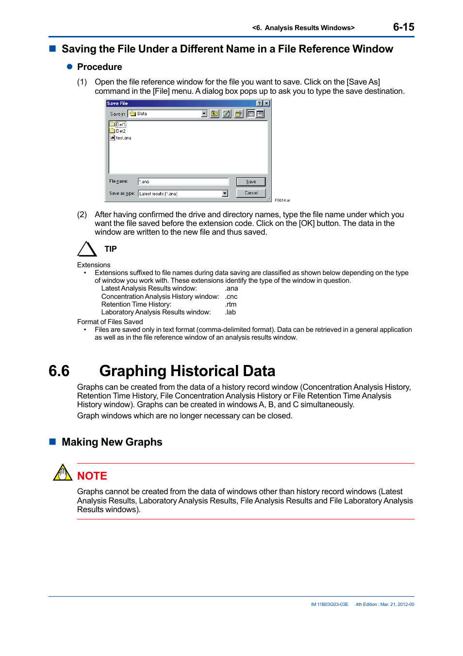 6 graphing historical data, Graphing historical data -15 | Yokogawa GC1000 Mark II Process Gas Chromatograph User Manual | Page 90 / 105