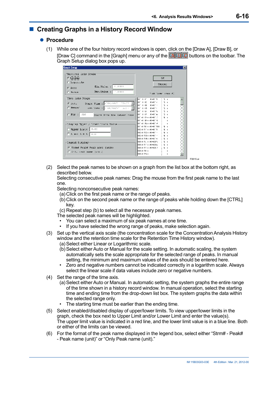 Ncreating graphs in a history record window | Yokogawa GC1000 Mark II Process Gas Chromatograph User Manual | Page 91 / 105