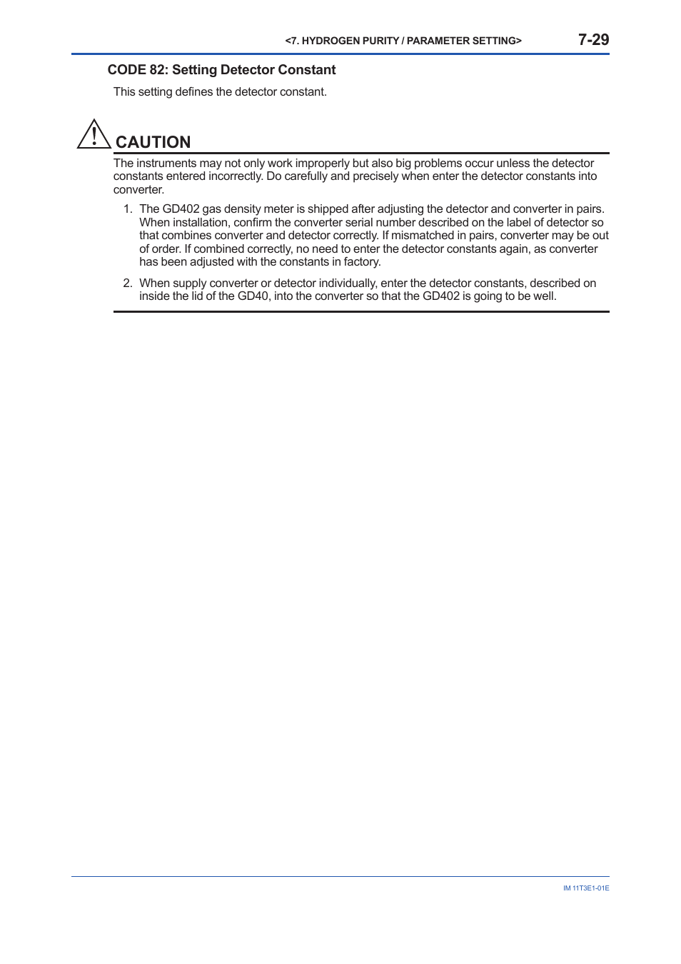 Caution | Yokogawa GD40 Gas Density Detector User Manual | Page 152 / 178