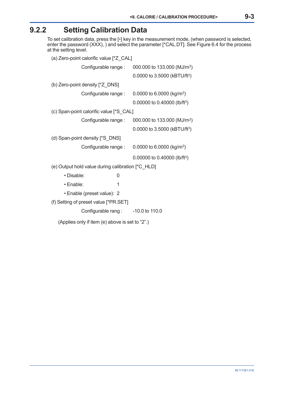 2 setting calibration data, Setting calibration data -3 | Yokogawa GD40 Gas Density Detector User Manual | Page 162 / 178