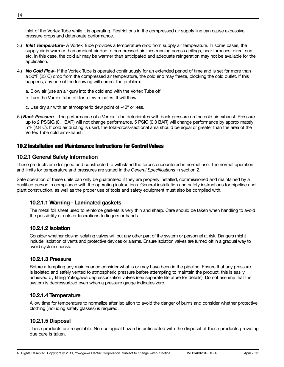 Yokogawa Advanced Reflux Sampler User Manual | Page 14 / 28