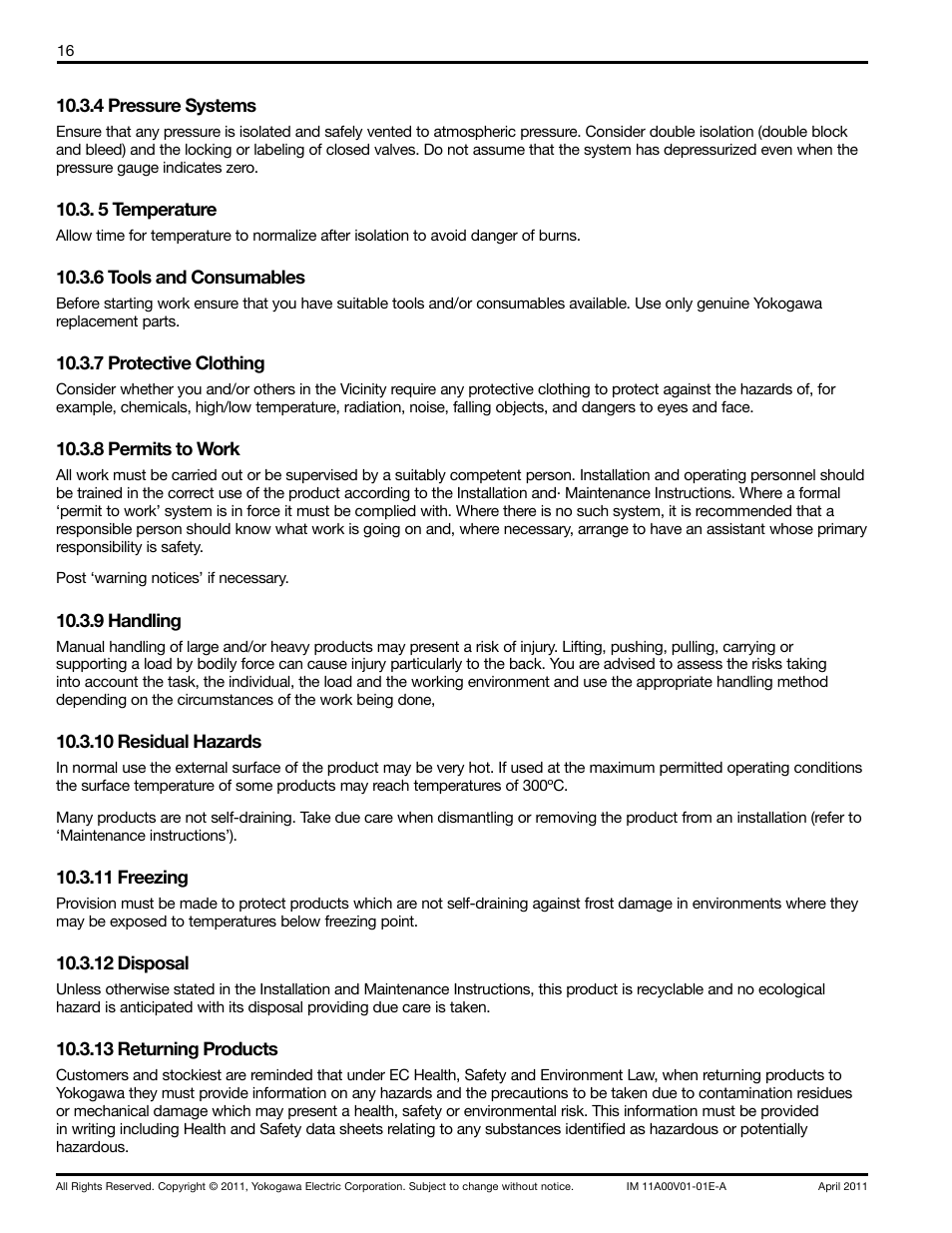 Yokogawa Advanced Reflux Sampler User Manual | Page 16 / 28